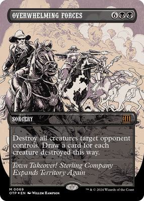 Overwhelming Forces (Textured Foil) card from Outlaws of Thunder Junction: Breaking News
