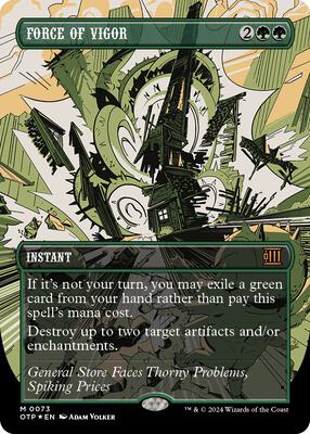 Force of Vigor (Textured Foil) card from Outlaws of Thunder Junction: Breaking News