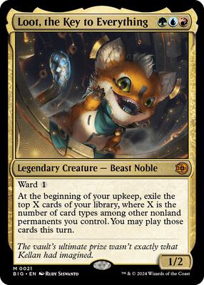 Loot, the Key to Everything card from Outlaws of Thunder Junction: The Big Score