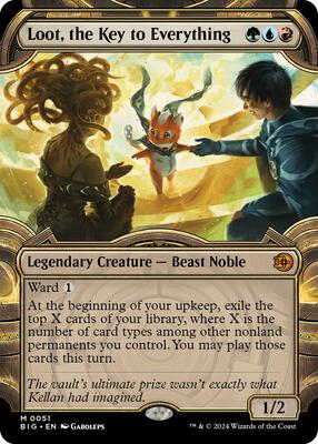 Loot, the Key to Everything (Showcase) card from Outlaws of Thunder Junction: The Big Score