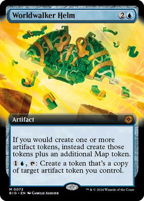 Worldwalker Helm (Extended Art) card from Outlaws of Thunder Junction: The Big Score