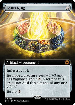 Lotus Ring (Extended Art) card from Outlaws of Thunder Junction: The Big Score