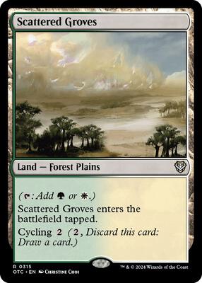 Scattered Groves card from Commander: Outlaws of Thunder Junction