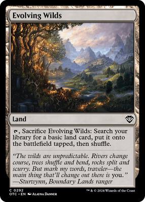 Evolving Wilds card from Commander: Outlaws of Thunder Junction