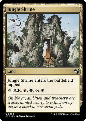 Jungle Shrine card from Commander: Outlaws of Thunder Junction
