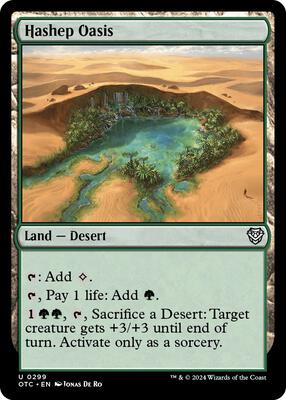 Hashep Oasis card from Commander: Outlaws of Thunder Junction