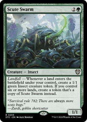 Scute Swarm card from Commander: Outlaws of Thunder Junction