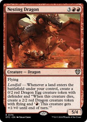 Nesting Dragon card from Commander: Outlaws of Thunder Junction