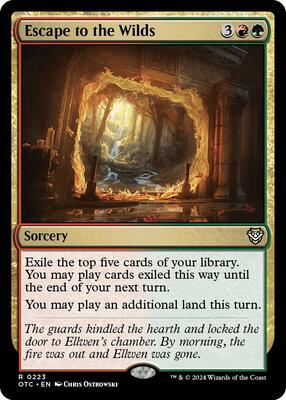 Escape to the Wilds card from Commander: Outlaws of Thunder Junction