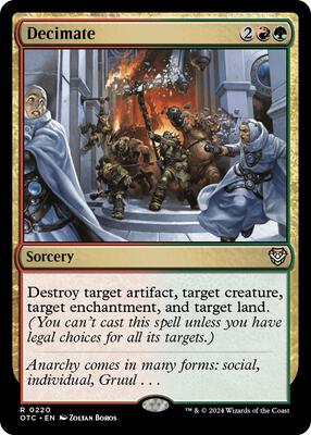 Decimate card from Commander: Outlaws of Thunder Junction