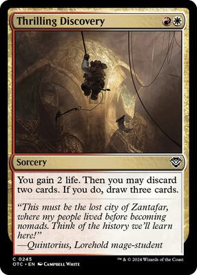 Thrilling Discovery card from Commander: Outlaws of Thunder Junction