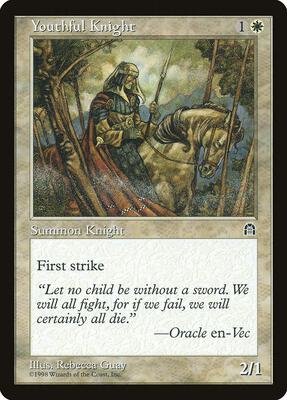 Youthful Knight card from Stronghold