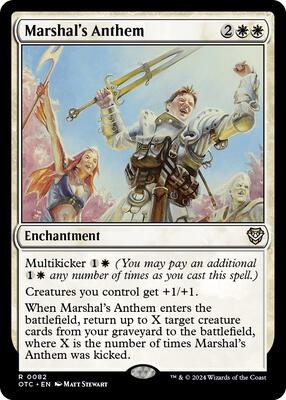 Marshal's Anthem card from Commander: Outlaws of Thunder Junction