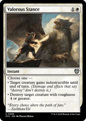 Valorous Stance card from Commander: Outlaws of Thunder Junction