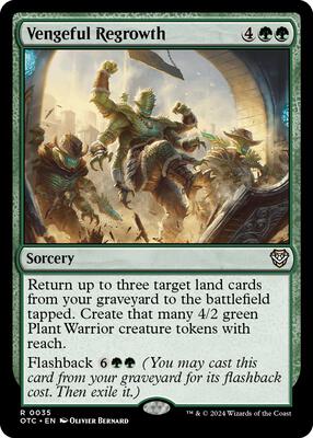 Vengeful Regrowth card from Commander: Outlaws of Thunder Junction