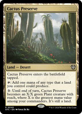 Cactus Preserve card from Commander: Outlaws of Thunder Junction