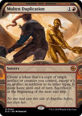 Molten Duplication (Showcase) card from Outlaws of Thunder Junction: The Big Score