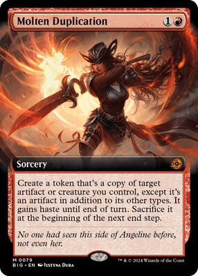 Molten Duplication (Extended Art) card from Outlaws of Thunder Junction: The Big Score