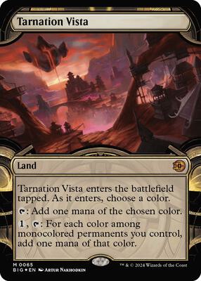 Tarnation Vista (Showcase) (Raised Foil) card from Outlaws of Thunder Junction: The Big Score