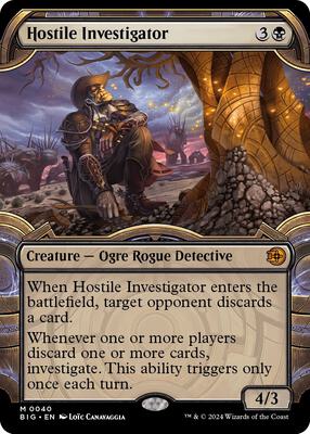 Hostile Investigator (Showcase) card from Outlaws of Thunder Junction: The Big Score
