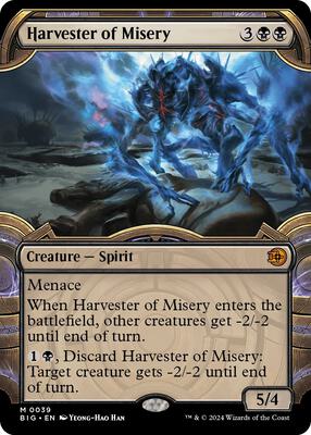 Harvester of Misery (Showcase) card from Outlaws of Thunder Junction: The Big Score
