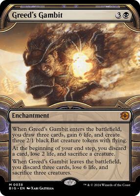 Greed's Gambit (Showcase) card from Outlaws of Thunder Junction: The Big Score