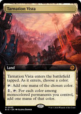 Tarnation Vista (Extended Art) card from Outlaws of Thunder Junction: The Big Score