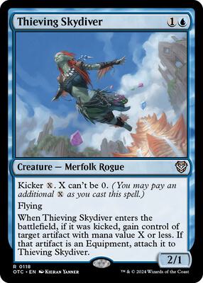 Thieving Skydiver card from Commander: Outlaws of Thunder Junction