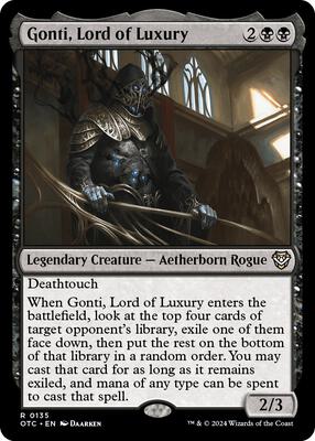 Gonti, Lord of Luxury card from Commander: Outlaws of Thunder Junction