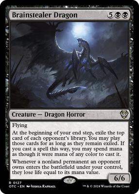 Brainstealer Dragon card from Commander: Outlaws of Thunder Junction