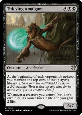 Thieving Amalgam card from Commander: Outlaws of Thunder Junction