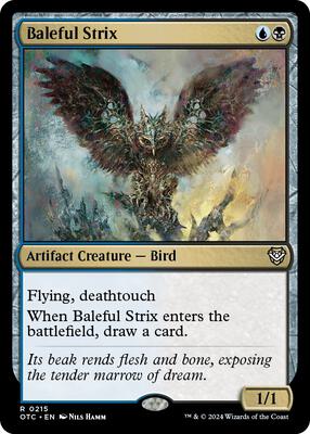 Baleful Strix card from Commander: Outlaws of Thunder Junction