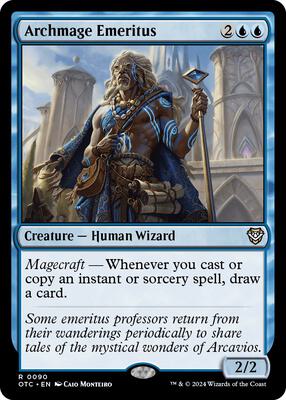 Archmage Emeritus card from Commander: Outlaws of Thunder Junction
