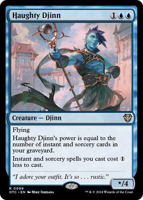 Haughty Djinn card from Commander: Outlaws of Thunder Junction