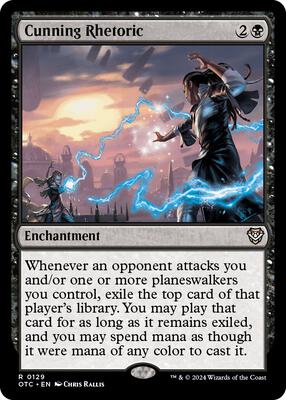 Cunning Rhetoric card from Commander: Outlaws of Thunder Junction