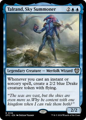 Talrand, Sky Summoner card from Commander: Outlaws of Thunder Junction