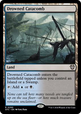 Drowned Catacomb card from Commander: Outlaws of Thunder Junction