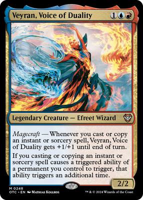 Veyran, Voice of Duality card from Commander: Outlaws of Thunder Junction