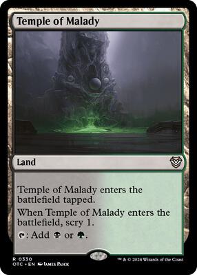 Temple of Malady card from Commander: Outlaws of Thunder Junction