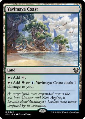 Yavimaya Coast card from Commander: Outlaws of Thunder Junction