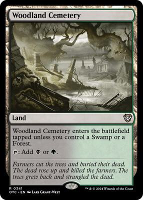 Woodland Cemetery card from Commander: Outlaws of Thunder Junction