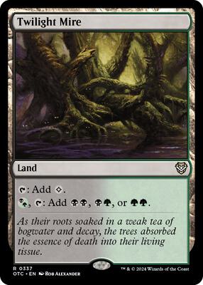 Twilight Mire card from Commander: Outlaws of Thunder Junction