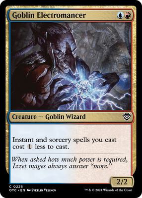 Goblin Electromancer card from Commander: Outlaws of Thunder Junction