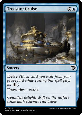 Treasure Cruise card from Commander: Outlaws of Thunder Junction
