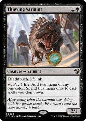 Thieving Varmint card from Commander: Outlaws of Thunder Junction