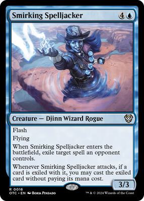 Smirking Spelljacker card from Commander: Outlaws of Thunder Junction