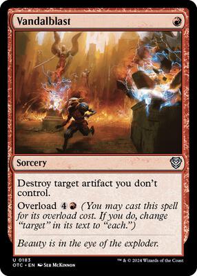 Vandalblast card from Commander: Outlaws of Thunder Junction