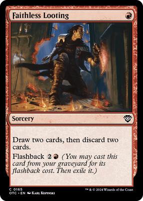 Faithless Looting card from Commander: Outlaws of Thunder Junction