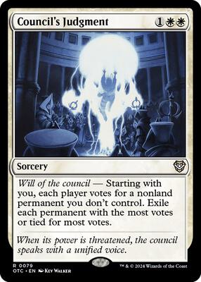 Council's Judgment card from Commander: Outlaws of Thunder Junction