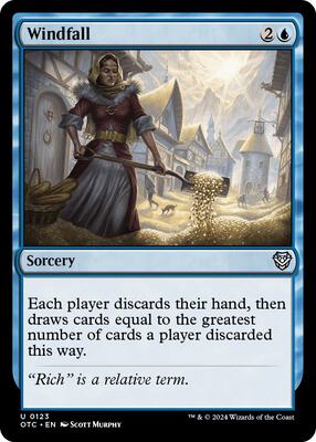 Windfall card from Commander: Outlaws of Thunder Junction